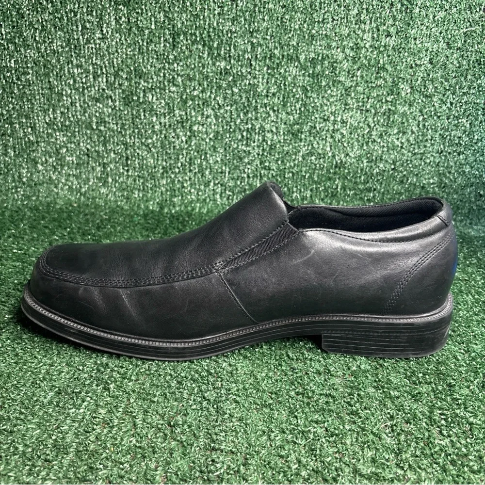 Capital by Rockport Black‎ Leather SlipOn Loafers Dress Shoes APM77211 Mens 14 M